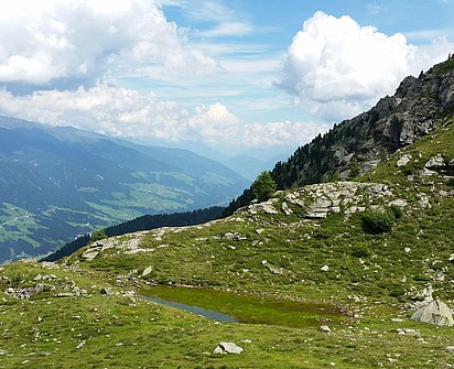die Aussicht von den Bergen Osttirols beim Sporthotel Sillian