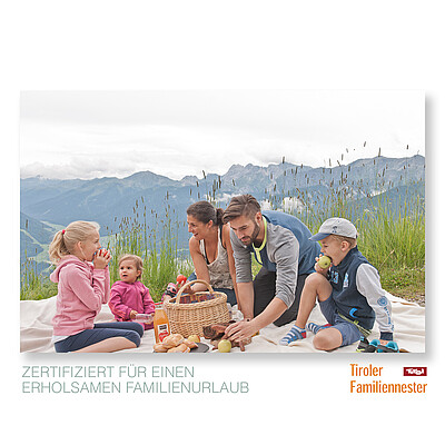 Wir sind Mitglied der Tiroler Familiennester - zertifiziert für einen erholsamen Familienurlaub ️ Siebzehn Tourismusregionen gehören dem Verein Tiroler Familiennester an.